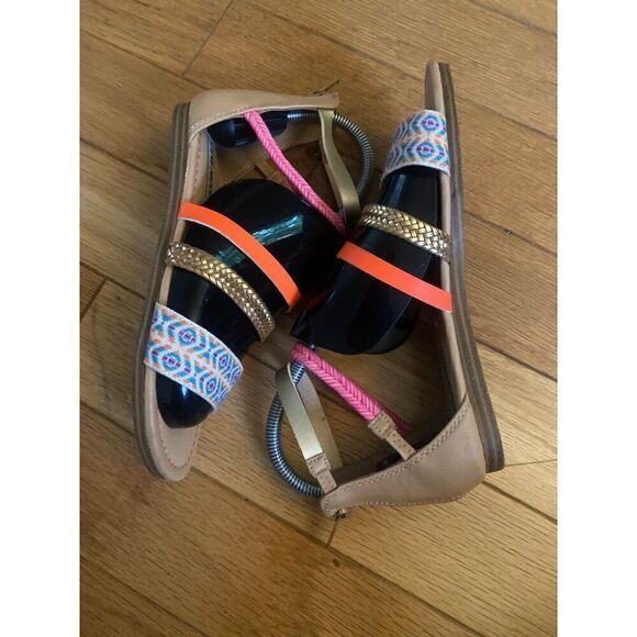 Steve Madden women's multicolor strappy spring gladiator sandals size 3 - Picture 5 of 9